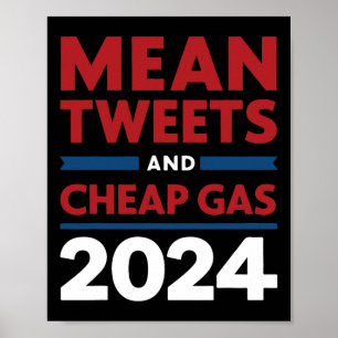 Affiche Voter des tweets méchants et du gaz bon marché Pro