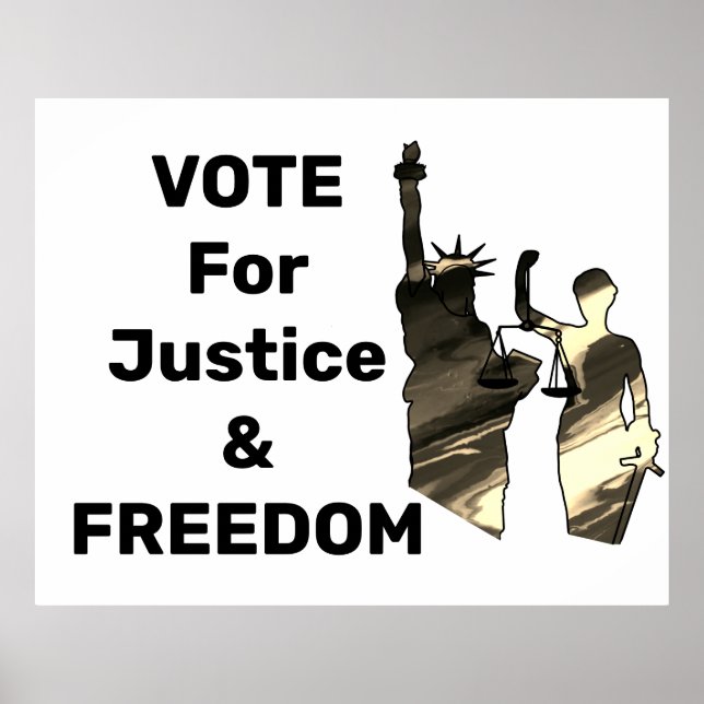 Affiche VOTER Justice Liberté Droits Liberté (Devant)
