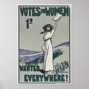 Affiche Votes pour les femmes Recherché