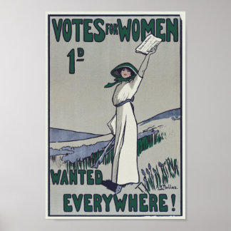 Affiche Votes pour les femmes Recherché