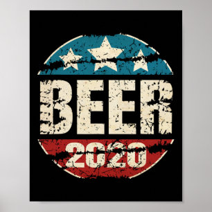 Affiche Votez Bière Drôle Alcool Anti Trump Biden A Voté P