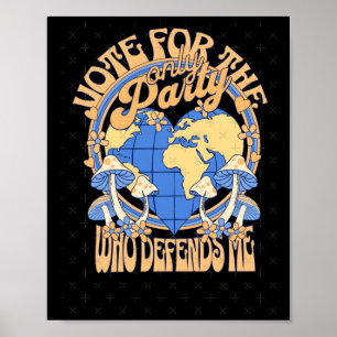 Affiche Votez Blue Vote Pour Earth Sticker