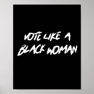 Affiche Votez comme une femme noire Junteenth Mois de l'hi