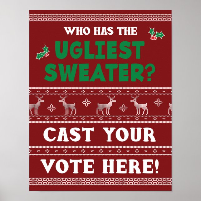 Affiche Votez ici pour le Parti de Noël moche (Devant)