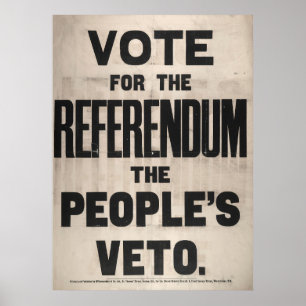 Affiche Votez pour le référendum et le veto populaire