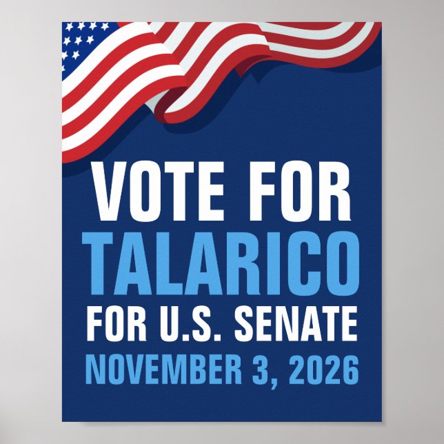 Affiche Votez Talarico pour le Sénat 2026 Américain (Devant)