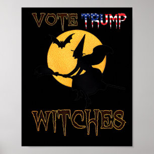 Affiche Votez Trump Sorcières Halloween