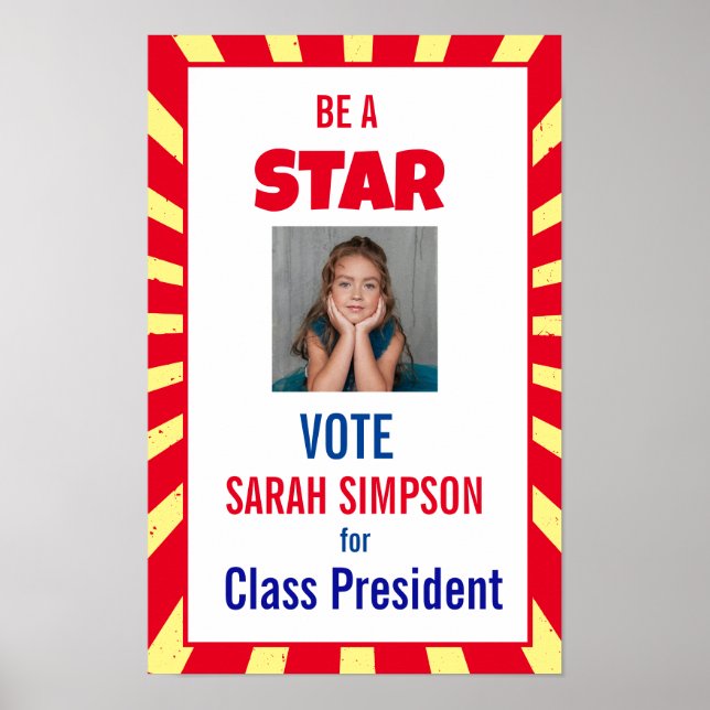 Affiche Voting Be a Star" produit sucré, (Devant)
