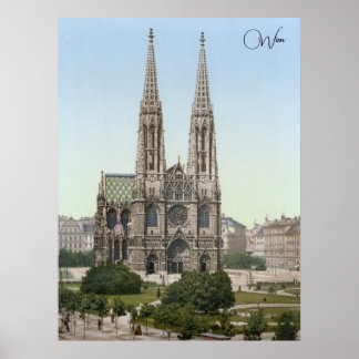 Affiche Votivkirche à Vienne (vers 1900)
