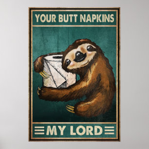 Affiche Votre Beurre Serviettes Mon Seigneur - Mur Décor M