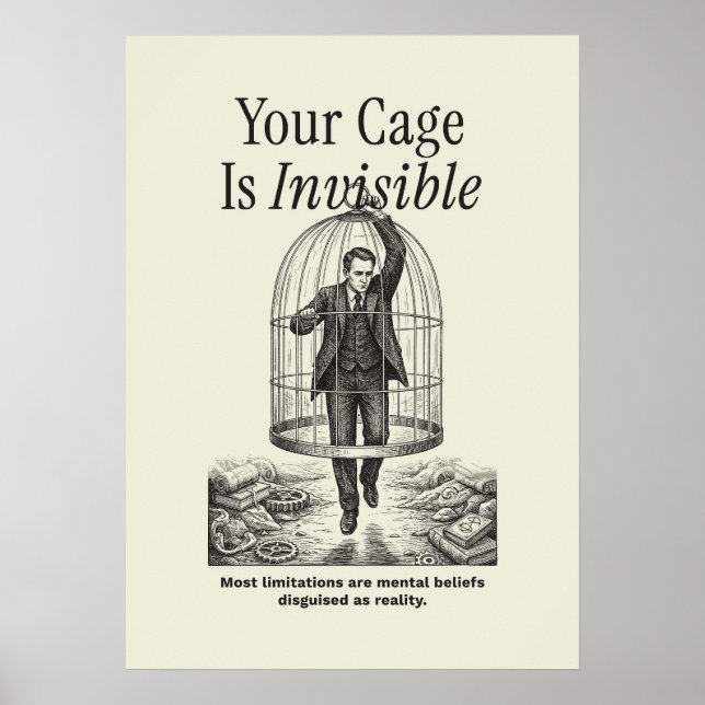 Affiche Votre cage est invisible (Devant)