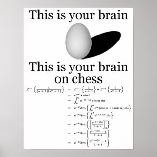 Affiche Votre cerveau sur des échecs