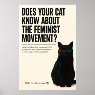 Affiche Votre chat est-il prêt pour le mouvement féministe