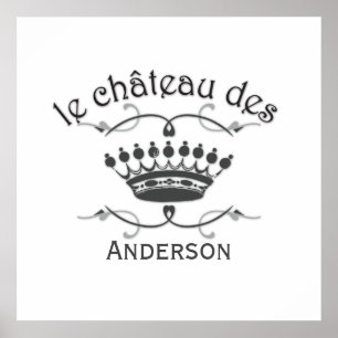 Affiche Votre Château avec Couronne