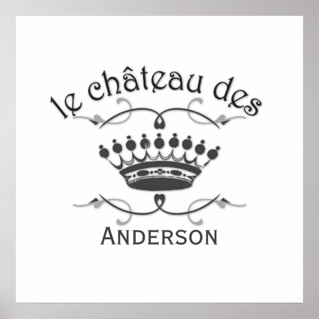 Affiche Votre Château avec Couronne (Devant)
