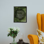Affiche Votre Citation préférée Dark Green Grungy Bubbles<br><div class="desc">L'arrière - plan est recouvert d'un graphique grunge rayé, affligé, vintage dans un vert foncé, profond ; entrecoupé de textures sont audacieux, des cercles festifs comme des bulles créés à partir de fusées lumineuses bokeh. Vous êtes les bienvenus pour remplacer mon art numérique par le vôtre, ou même par une...</div>