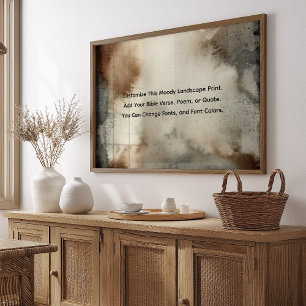 Affiche Votre citation préférée ou dire ici Moody Wall Art