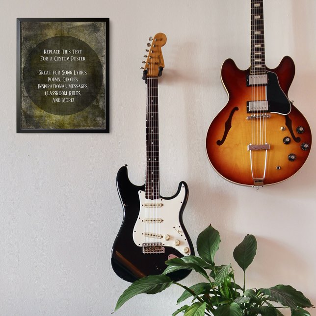 Affiche Votre Citation Préférée Sur Grunge Jaune Noir Brow (Créateur téléchargé)