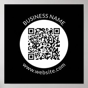 Affiche Votre code QR téléchargé Texte et couleurs modif