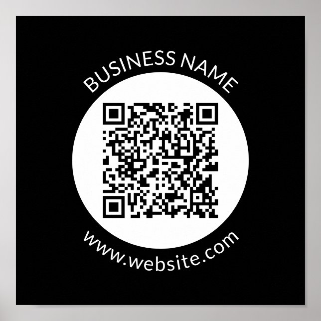 Affiche Votre code QR téléchargé | Texte et couleurs modif (Devant)