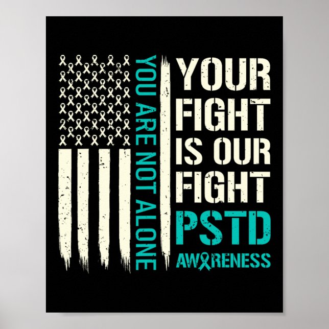 Affiche Votre combat est notre combat - Ptsd Sensibilisati (Devant)