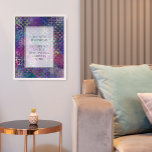 Affiche Votre devis préféré sur Colorful Digital Abstrait<br><div class="desc">Au-dessus de l'arrière - plan, un rectangle blanc transparent masque une partie de l'oeuvre blanche rendant les mots pop ; une fine bordure de ligne noire a été ajoutée pour une finition polie. Un champ modèle a été ajouté pour votre texte. Utilisez cet espace pour ajouter votre citation préférée ou...</div>