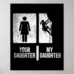 Affiche Votre fille ma fille qui grimpe. Drôle d'escalade