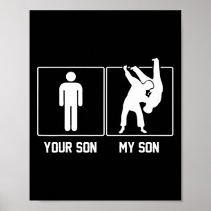 Affiche Votre fils mon fils judo karaté fière 