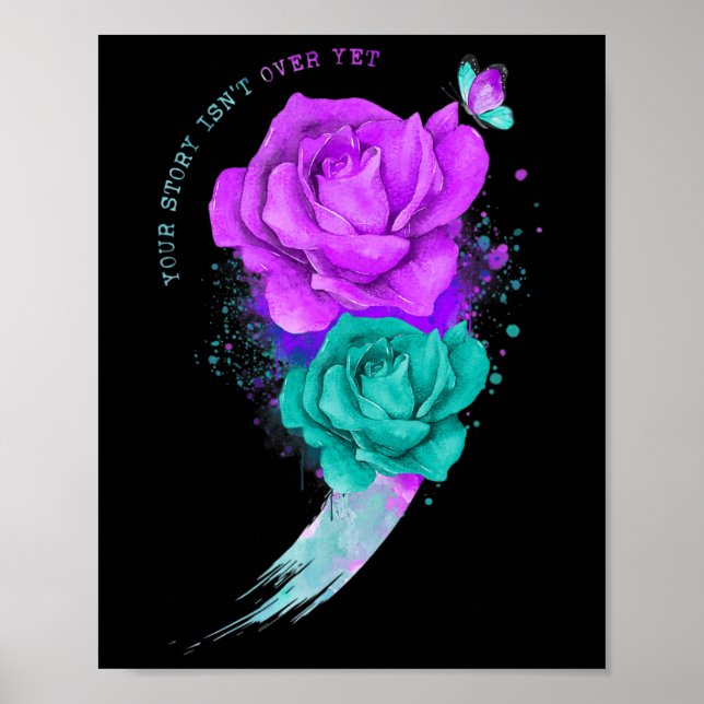 Affiche Votre histoire n'est pas encore terminée Semicolon (Devant)