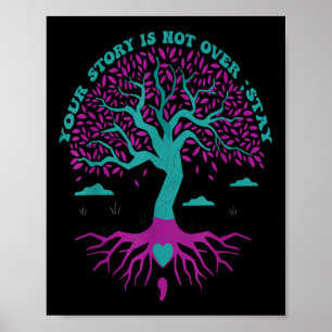 Affiche Votre histoire n'est pas terminée Restez Arbre de
