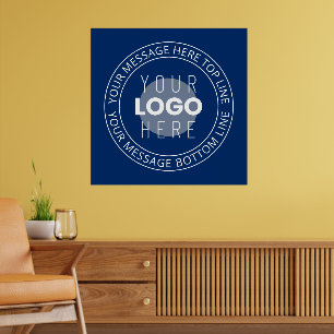 Affiche Votre logo et votre texte circulaire personnalisab
