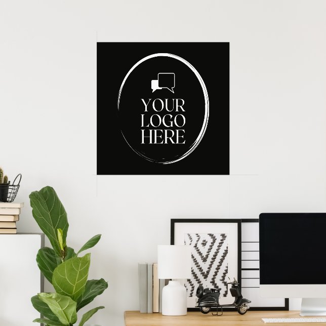 Affiche Votre logo ici Moderne (Bureau à domicile)
