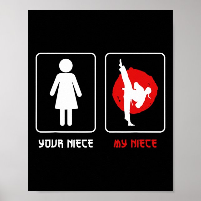 Affiche Votre nièce ma nièce Oncle karaté Fier Oncle karat (Devant)