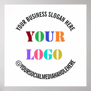 Affiche Votre nom de logo d'entreprise promotionnel sur le