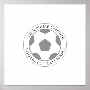 Affiche Votre nom et le nom de l'équipe de football