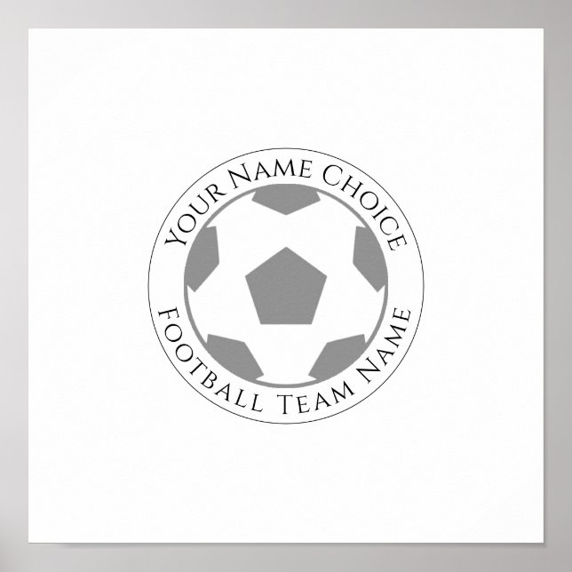 Affiche Votre nom et le nom de l'équipe de football (Devant)