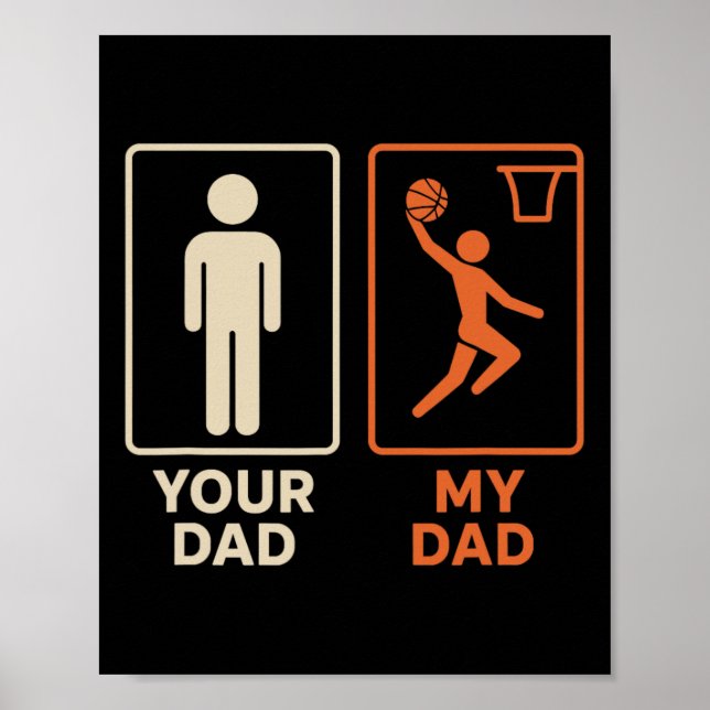 Affiche Votre papa mon papa sketll dunk fille fils fête de (Devant)