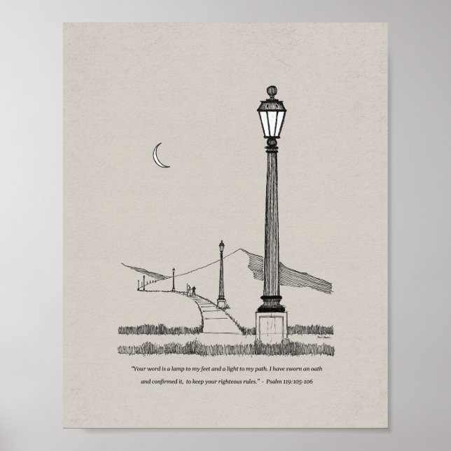 Affiche Votre Parole Est Une Lampe À Mes Pieds, Lumière Su (Devant)