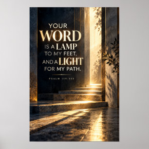 Affiche Votre parole est une lampe à mes pieds Psaume 119: