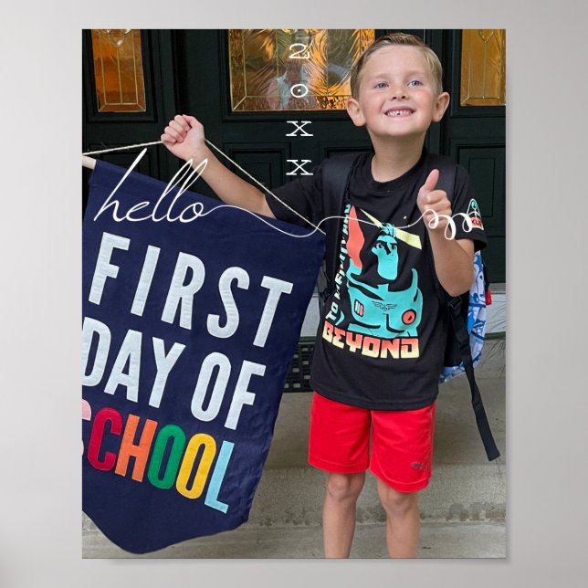 Affiche Votre personnalisation de 8 po x 10 po Bonjour et  (Devant)