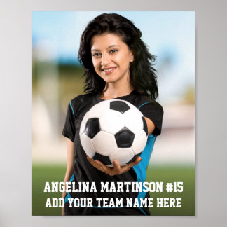 Affiche Votre photo Custom Soccer ou votre sport Frameable