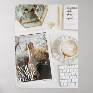 Affiche Votre photo sur Magazine ! Bureau chic personnalis