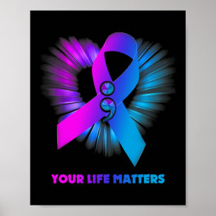Affiche Votre problème Sensibilisation au suicide Conscien