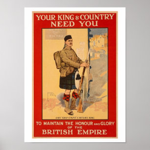 Affiche Votre roi et votre pays ont besoin de vous, Empire
