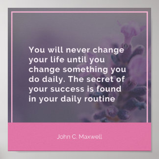 Affiche Votre routine quotidienne