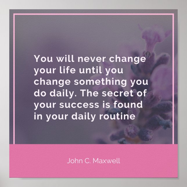 Affiche Votre routine quotidienne (Devant)