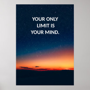 Affiche Votre seule limite est votre esprit Citation Motiv