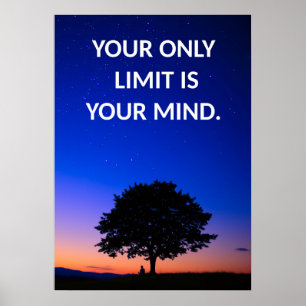 Affiche Votre seule limite est votre esprit Motivation Pos