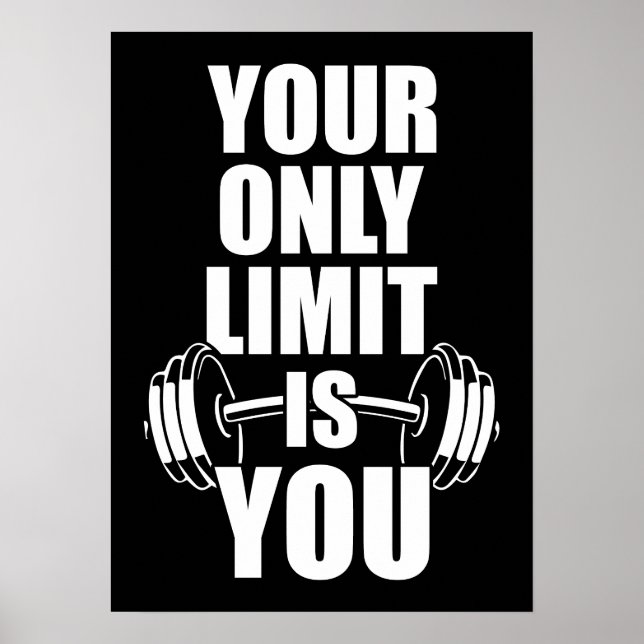 Affiche Votre Seule Limite Est Vous - Motivation De Gymnas (Devant)