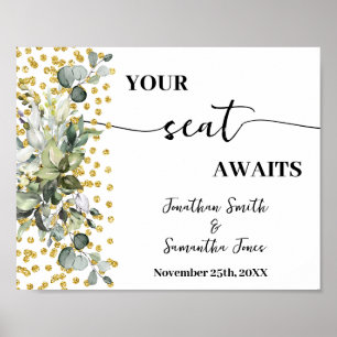 Affiche Votre Siège Attend La Réception De Mariage Eucalyp